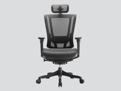 CEO Ergonomic Mesh chair black frame with headrest