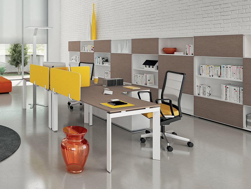 colorful and modern staff tables