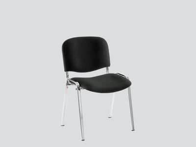 strong iso chair upholstered without arms chrome legs