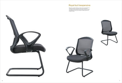 visitor chair with or without arms black mesh and fabric seat