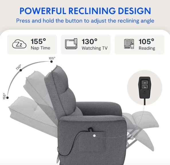 features of power reclining sofa for sleeping or watching tv or reading a book
