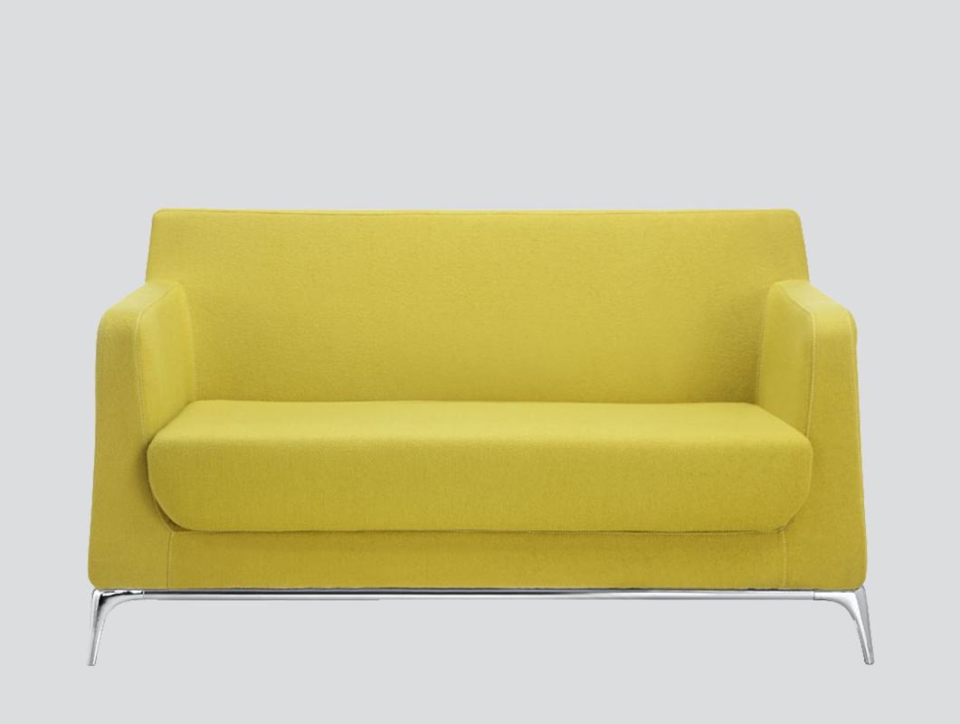 modern fabric sofa in aluminum frame
