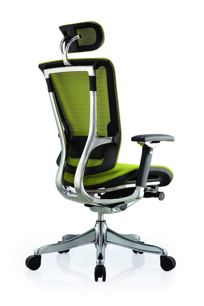 Green ergonomic Mesh chair chrome frame