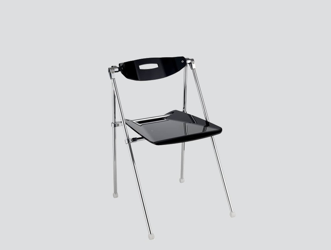 chrome foldable plastic chair