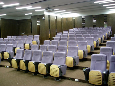 Purple cinema chairs in Beirut