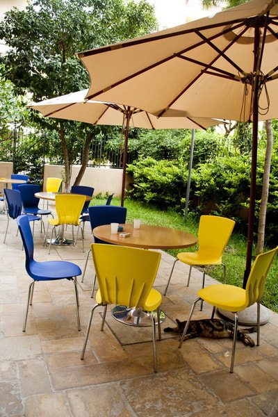 Brazilian cultural center cafeteria chairs & tables by Fleifel furniture