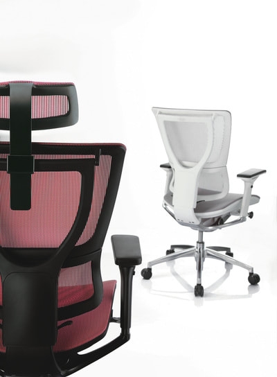 White and black frame options for Ioo chair