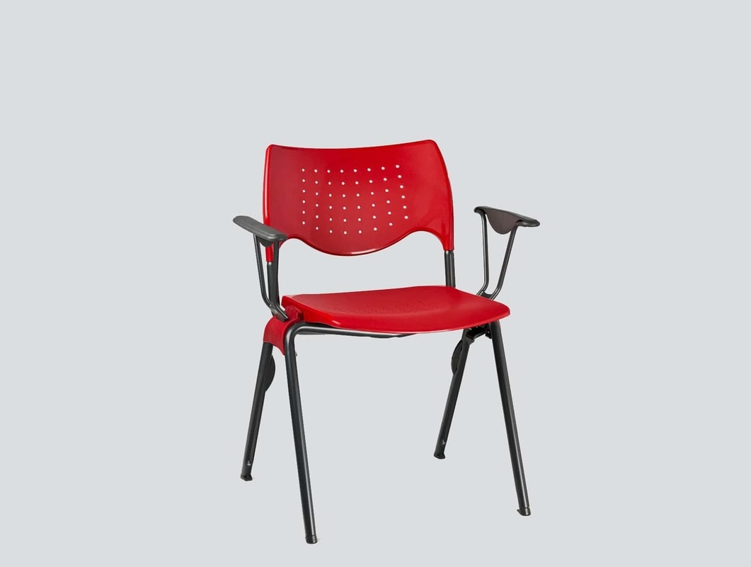 Modern Italian contract chair with arms