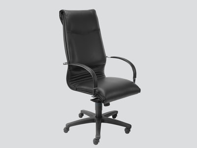 Black Modern leather chair high back