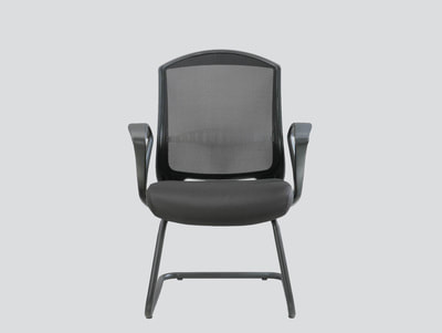 fabric and mesh strong guest chair with arms