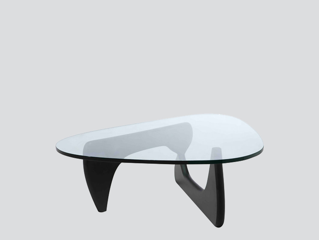modern glass and wood coffee table