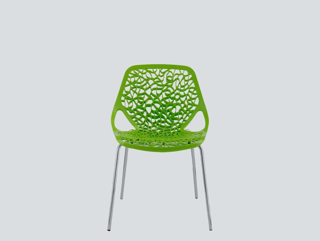 modern plastic chair chrome legs