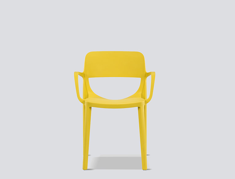 modern orange canteen chair 4 chrome legs