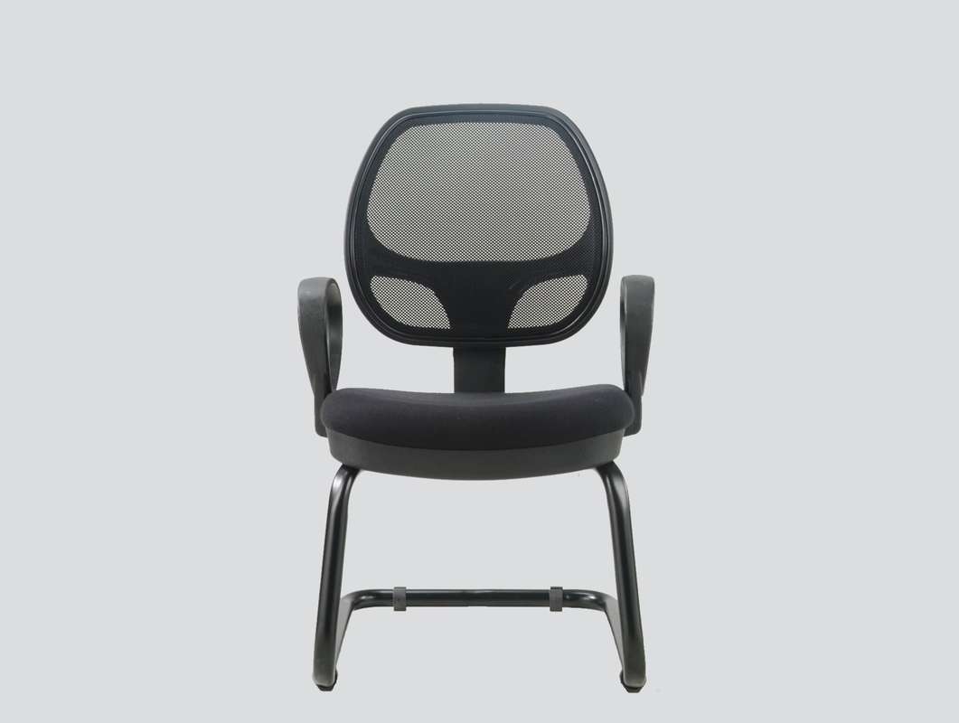 modern mesh guest chair with arms