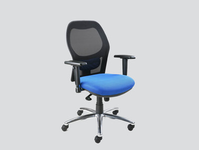 employee mesh back chair chrome base