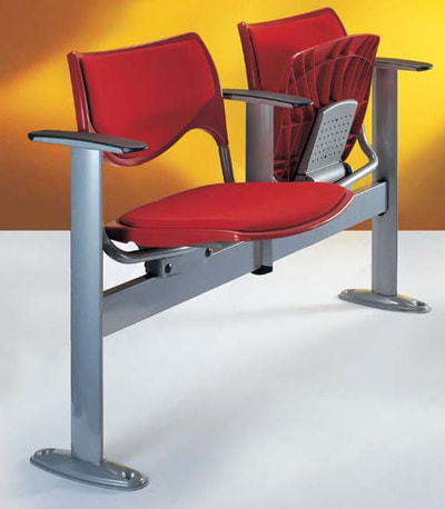 auditorium chairs for conference room upholstered in red fabric for space saving gate model